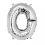 Ballon en aluminium Lettre O Argenté 40cm