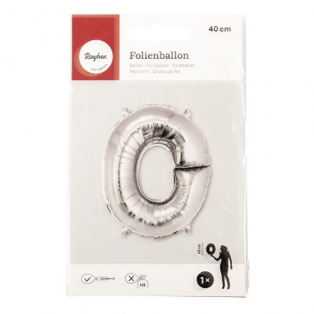 87056606 - 4006166719301 - Rayher - Ballon en aluminium Lettre O Argenté 40cm