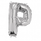 Ballon en aluminium Lettre P Argenté 40cm
