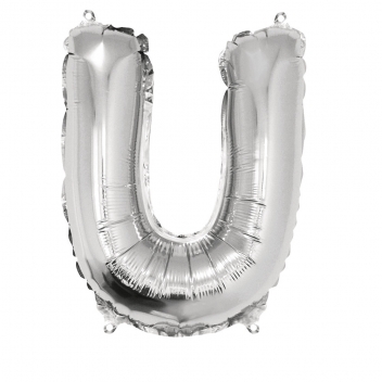 87062606 - 4006166719363 - Rayher - Ballon en aluminium Lettre U Argenté 40cm - 2