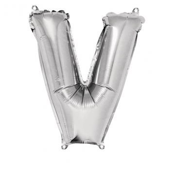 87063606 - 4006166781650 - Rayher - Ballon en aluminium Lettre V Argenté 40cm - 2