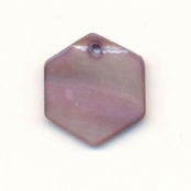 Boutons nacrés Hexagone Violet 16 pièces