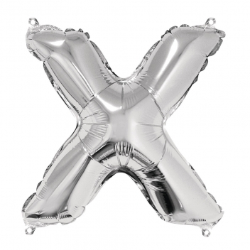 87065606 - 4006166781674 - Rayher - Ballon en aluminium Lettre X Argenté 40cm