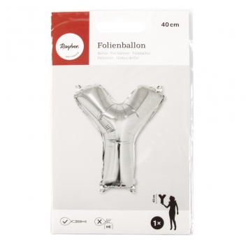 87066606 - 4006166781681 - Rayher - Ballon en aluminium Lettre Y Argenté 40cm