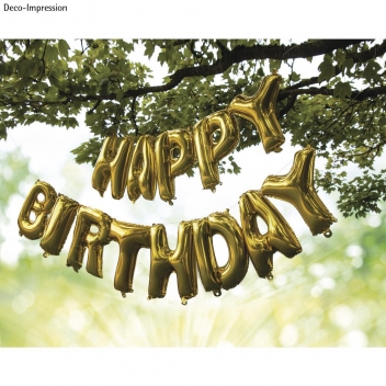 87018616 - 4006166436727 - Rayher - Ballons en aluminium HAPPY BIRTHDAY Or 40cm/lettre - 2