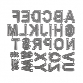 60896000 - 4006166506956 - Rayher - Pochoir d'embossage Alphabet Majuscules 02-15 mm - 2