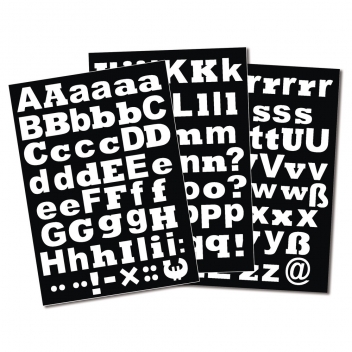 38920000 - 4006166433900 - Rayher - Sticker Alphabet maj/min Blanc 3 feuilles A4 - 5
