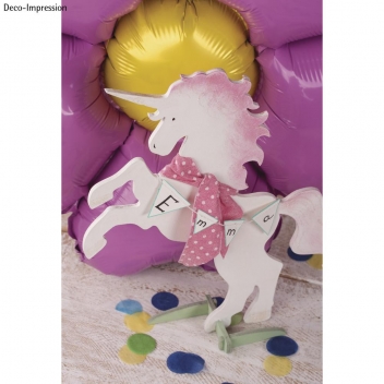 62795000 - 4006166436208 - Rayher - Licorne en bois à poser 19 x 24 cm