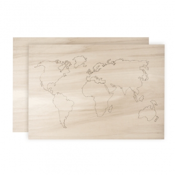 62810000 - 4006166824654 - Rayher - Mappemonde en bois en 2 plaques 42 x 30 cm - 3