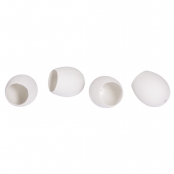 Oeufs en plastique ouverts blanc 5,5x4,5cm 4pces