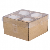 Oeufs en plastique ouverts nature 5,5x4,5cm 4pces