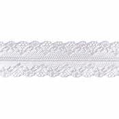 Ruban dentelé blanc 4 cm Au mètre