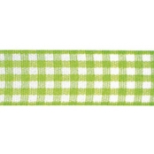 Ruban carreaux Vert clair 25 mm Au mètre
