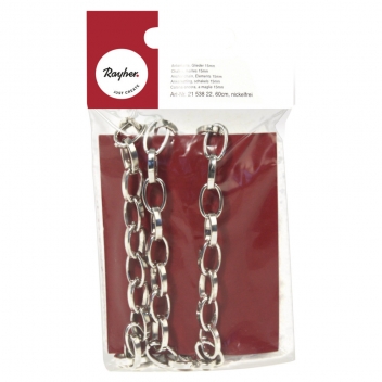 2153822 - 4006166384585 - Rayher - Chaîne Argenté Maillons 15,5 mm 60 cm Sans nickel