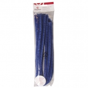 Chenille Bleu foncé Ø 9 mm 50 cm 10 pièces