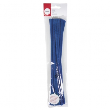 5210609 - 4006166065200 - Rayher - Chenille Bleu moyen Ø 9 mm 50 cm 10 pièces