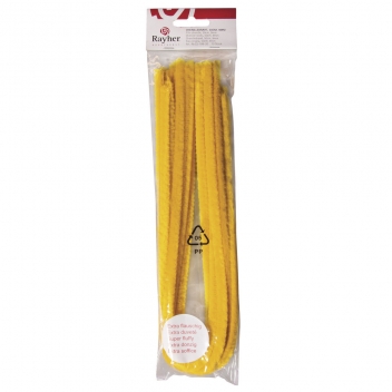 5210620 - 4006166065224 - Rayher - Chenille Jaune Ø 9 mm 50 cm 10 pièces