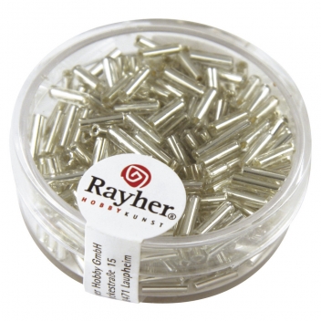 1406522 - 4006166598883 - Rayher - Perle Rocaille tube garniture argentée Argenté 15 g - 2