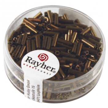 1406524 - 4006166598906 - Rayher - Perle Rocaille tube garniture argentée Cuivre 15 g - 2