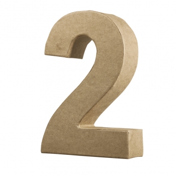 71728000 - 4006166755262 - Rayher - Chiffre en papier mâché 15cm Chiffre 2