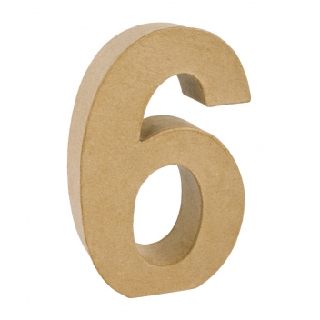 71732000 - 4006166396458 - Rayher - Chiffre en papier mâché 15cm Chiffre 6