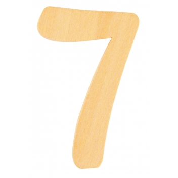 62230000 - 4006166287794 - Rayher - Chiffre en bois 6 cm Chiffre 7