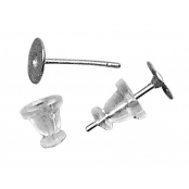 Boucles d'oreille clou Ø6mm Acier chirurgical La paire