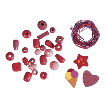 1201533 - 4006166298677 - Rayher - Perle en bois Rose Cocktail 50 g - 2