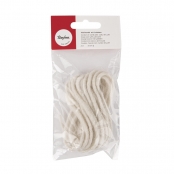 Cordon laine feutrée coeur jute Ø 4mm Blanc 3 m