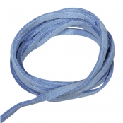 Cordon en daim (2,5 m) Bleu moyen