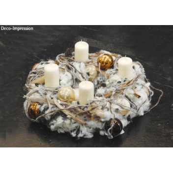 5362725 - 4006166162275 - Rayher - Cordon laine feutrée coeur jute Ø 10mm Gris 3 m