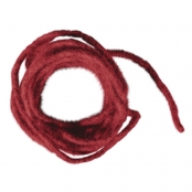 Cordon laine feutrée coeur jute Ø 4mm Rouge 3 m