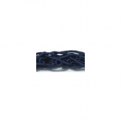 Cordon tresse large Bleu foncé 1 m