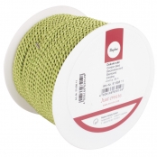 Cordon tressé Vert anis Ø 4 mm Au mètre