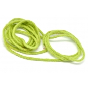 Cordon laine feutrée coeur jute Ø 4mm Vert mai 3 m