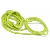 Cordon laine feutrée coeur jute Ø 4mm Vert mai 3 m