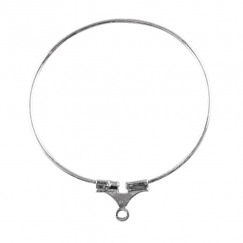 2111022 - 4006166665585 - Rayher - Créole Argenté Ø 30 mm La paire