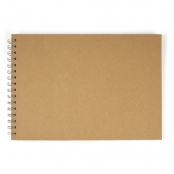Carnet Bloc spirale en papier Kraft 30 feuil. A4