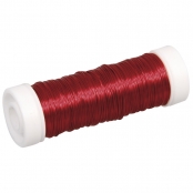 Fil bijoux à crocheter Rouge Ø 0,3 mm 50 m