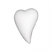 Coeur en Polystyrène 12 cm En forme de goutte plat