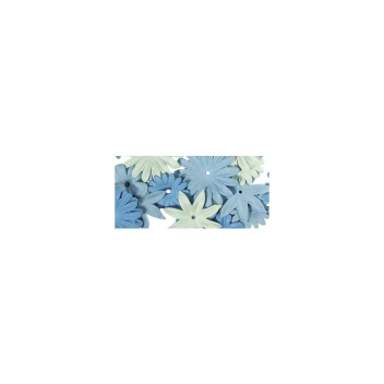 7895508 - 4006166147807 - Rayher - Fleurs en papier Bleu 4 sortes 1,5 à 2,5 cm 36 pièc.