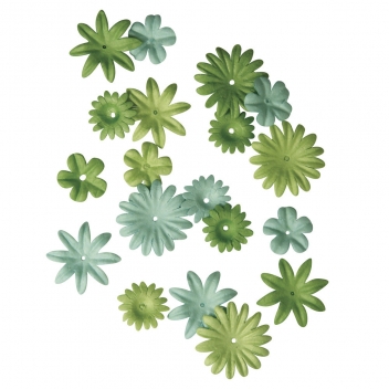 7895529 - 4006166262654 - Rayher - Fleurs en papier Vert moyen 1,5 à 2,5cm 36 pièc. - 2
