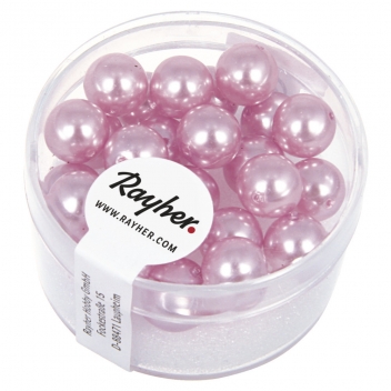 14402310 - 4006166713743 - Rayher - Perles en verre Rose orchidée Renaissance Ø 8mm 25 pièces