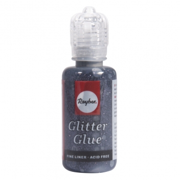 33840568 - 4006166129612 - Rayher - Colle pailletée métallique Gris acier 20 ml - 2