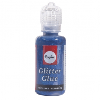 33840383 - 4006166129520 - Rayher - Colle pailletée métallique Saphir 20 ml - 2