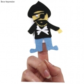 Marionnette à doigt feutrine Pirate 8,5x6,5cm