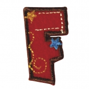 Écusson brodé thermocollant Lettre F 3 cm