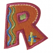 Écusson brodé thermocollant Lettre R 3 cm