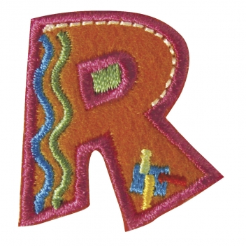 3867900 - 4006166772962 - Rayher - Écusson brodé thermocollant Lettre R 3 cm