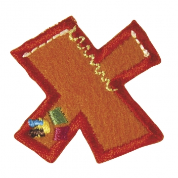 3868500 - 4006166815515 - Rayher - Écusson brodé thermocollant Lettre X 3 cm